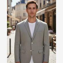 Men's Formal Blazer Melange Premium Luxury - Màu Khaki - Xem 8