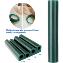 1 Count Blue/Green Sculpturing Wax Ring Tube Round Tube Ring Perforated Wax, Hard Modelling Wax For Jewellery Mould Sets