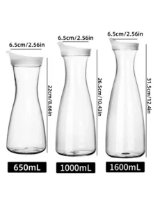 翻盖水瓶,透明亚克力果汁饮料壶,透明饮料容器 - 适用于水、冰茶、柠檬水、果汁、饮料、牛奶、冷泡茶,果汁容器水瓶,透明窄口饮料水瓶,非常适合户外野餐聚会、海滩度假等场合。 - 彩色 - 查看 3