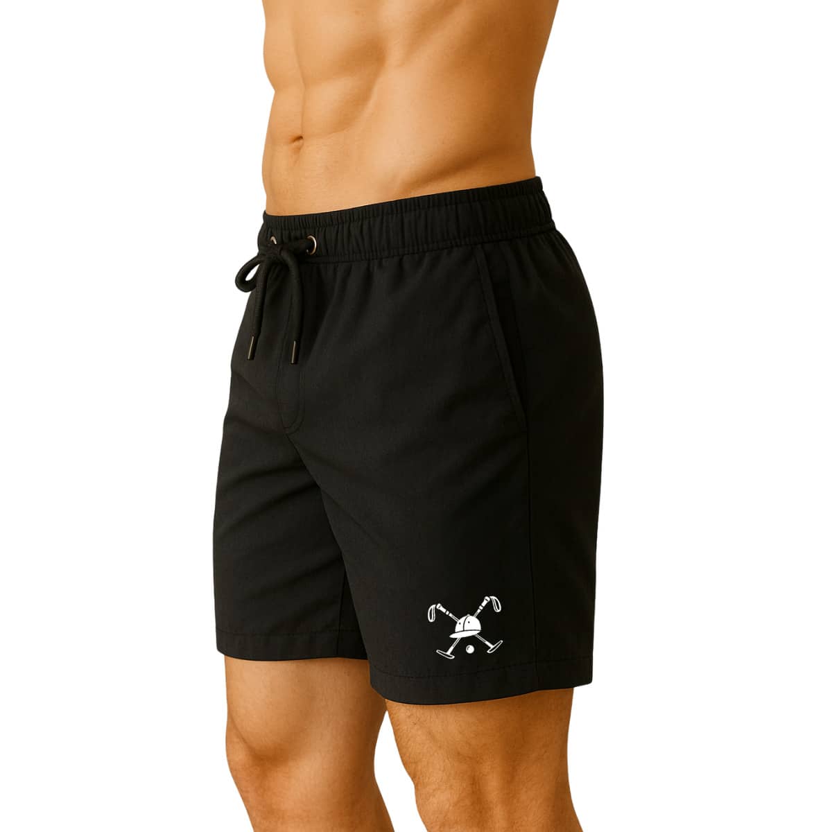 KIT 3 SHORT POLO PLAY BERMUDA MAURICINHO TACTEL ELASTANO ESPORTIVO ACADEMIA VERÃO DRY FIT - Preto - Visão 8