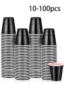 1-100pcs Mini Party Cups, 2oz Pink Shot Cups, Reusable Small Cups, Party Game Bullet Cup, For Snacks Juice, Perfect For Any Parties