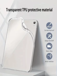 1 ốp lưng chống sốc cho máy tính bảng, tương thích với máy tính bảng Apple, tương thích với iPad Pro 11 inch 2021, iPad 5 Pro, Galaxy Tab S9+, Galaxy Tab A8, MatePad, MatePad 11.5", Tab M9, bảo vệ góc trong suốt, chống nước và chống dầu, thích hợp làm quà tặng ngày lễ/sinh nhật/Giáng sinh, cho bạn trai/bạn gái. - Trong sáng - Xem 8