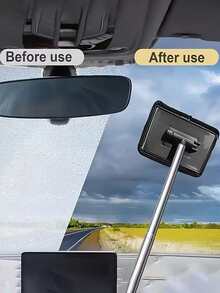 Car Side Mirror Rearview Mirror Wiper, Retractable Windshield Wiper, Car Glass Cleaner With Extendable Handle, Portable Cleaning Tool, Retractable Wing Mirror Wiper Cleaner, Portable Car Window Cleaner Snow Brush, Auto Parts, Car Accessories
