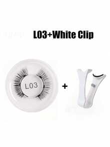 1 Pair Magnetic False Eyelash Set, Reusable No Glue False Eyelashes Japanese Eyelash Natural Long Fluffy Mink Soft Hair Eye Makeup Tool, Suitable For Beauty Travel - Multicolor - View 11
