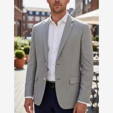 Men's Formal Blazer Melange Premium Luxury - Màu Khaki - Xem 1