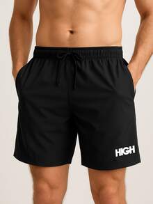 Men's Sports Bermuda Shorts - HGH01 - Gym Running Skate Basketball Otaku - 黑色 - 查看 3