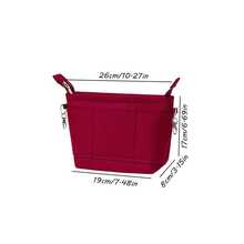 1 件毛毡面料多功能可水洗大容量袋女士化妆包桌面收纳袋洗漱包储物袋返校用品返校必需品 - 酒紅色 - 查看 16