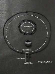 1pc Men's Square Digital Sports Digital Watch And 3pcs Bracelet Necklace Ring, The Best Gift For Halloween