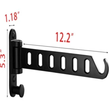 JOOM Laundry Drying Rack Wall Mounted Clothes Drying Rack Clothes Hanger -Coat Hanger Holder White - Màu B - Xem 2