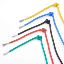Juego de cables de cobre estañado de 18-26 AWG, bobina de cable trenzado, 5 colores (rojo, negro, amarillo, azul, verde), con aislamiento de silicona flexible, adecuado para DIY, automoción, hogar y cableado eléctrico - alta flexibilidad y durabilidad, cables electrónicos - Multicolor - Ver 5