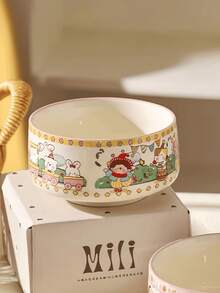 1 chiếc bát sứ hoạt hình dễ thương, thích hợp dùng cho tiệc trà chiều, các món tráng miệng, sữa chua, salad, cháo yến mạch ăn sáng, dùng tại nhà, nhà hàng, quán cà phê, cửa hàng tráng miệng, làm quà tặng, tiệc tùng. - Nhiều màu - Xem 13