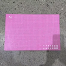 1pc Extra Large Self-Healing Cutting Mat - A1/A2/A3 Size, With Grid Lines And Diagonal Cut Guides, Suitable For Fabric, Paper, Cardboard - Heavy Duty Craft, DIY, Office, School, Technical Drawing - Compatible With Cutting Machines (Fits A0-A3 Paper Sizes) - Green Grid Layout And White Borders For Precise Alignment - Durable Smooth Surface, Long-Lasting, Large Craft Cutting Mat, Hobby Cutting Mat