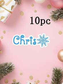 5/10/20 Miếng dán nhãn nền trắng họa tiết Giáng sinh tùy chỉnh, Nhãn dán tên và văn bản Giáng sinh cá nhân hóa, Nhãn dán quà tặng Giáng sinh cá nhân hóa - Nhiều màu - Xem 12