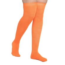 Don Calcetin Calceta Larga Medieta Lisa Varios Colores Disfraz - Naranja - Ver 5