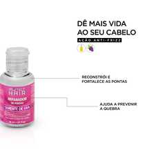 Kit 3 Reparadores de Pontas Protect Hair – Rícino, D-Pantenol e Semente de Uva - Multicolorido - Visão 4