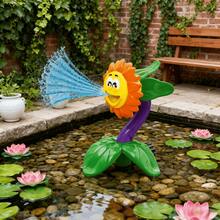 1 件卡通形状喷水玩具，鲜艳的色彩户外戏水玩具，儿童夏季戏水工具，适用于庭院、泳池边和海滩戏水场景