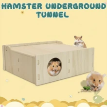 1 件木制仓鼠迷宫玩具 - 多房间仓鼠屋，小型宠物笼景观配件，适用于仓鼠娱乐和运动用品 - 彩色 - 查看 5