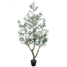 Newly Artificial Olive Tree Fake Plants Indoor Outdoor UV Resistant Faux Olive Tree In Black Pot 6ft 7ft Faux Silk Tree For Modern Home Decor Living Room Office Patio Balcony - 綠色 - 查看 10