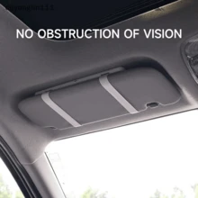 Universal LED Car Interior Touch Makeup Mirror High Brightness Adjustable Sun Visor Finger - trắng - Xem 4