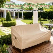 Durable Outdoor Sofa Cover - Heavy Duty 900D Oxford Fabric UV & Wind Resistant Patio Bench Cover With Handles - Fits 70"X30"X24"/35"(H) Loveseat - Stylish Protection For Garden, Patio, & Poolside Furniture,Beach,Summer,Vacation,Holiday,Travel Essential,Going Out Tops,Household Items - Khaki - View 1
