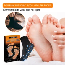 Ionic Massage Socks For Winter Outdoor Sports Cold And Windproof Warm Foot Care Massage Socks - 黑色 - 查看 3