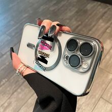 Este teléfono con letras de colores y lente integral también admite carga inalámbrica magnética y es compatible con phone 16 Pro Max, 16, 15 Pro, 14, 14 Plus/14 Pro Max, 13, 13 Pro, 12 Pro, 11/11 Pro y la serie Pro. Es un excelente teléfono para amigos, cumpleaños y fiestas. - Plateado - Ver 10