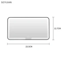 Universal LED Car Interior Touch Makeup Mirror High Brightness Adjustable Sun Visor Finger - White - View 6