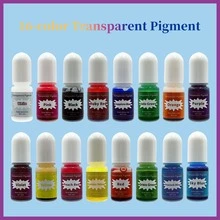 مجموعة صبغات راتنج شفافة 16 لون/علبة، صبغة عالية الشفافية لراتنج الإيبوكسي والراتنج الأشعة فوق البنفسجية لمشاريع المجوهرات والحرف اليدوية الإبداعية، حجم 5 مل