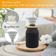 1 Stück Seifenspender Flasche im Boho-Stil mit Trichter, praktisch für Badezimmer, Küche, geeignet für Duschgel, Reinigungsmittel, passend für alle Feste und Jahreszeiten