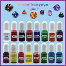 مجموعة صبغات راتنج شفافة 16 لون/علبة، صبغة عالية الشفافية لراتنج الإيبوكسي والراتنج الأشعة فوق البنفسجية لمشاريع المجوهرات والحرف اليدوية الإبداعية، حجم 5 مل