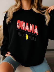 Ohana Means Family Sweatshirt - Lilo And Stitch Shirt Sweatshirt - màu đen - Xem 2