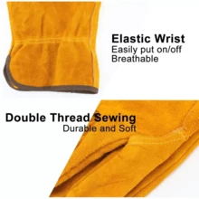 Cow Split Leather Work Gloves – Heavy Duty Safety Gloves For Construction, Farming, Gardening, And Industrial Use