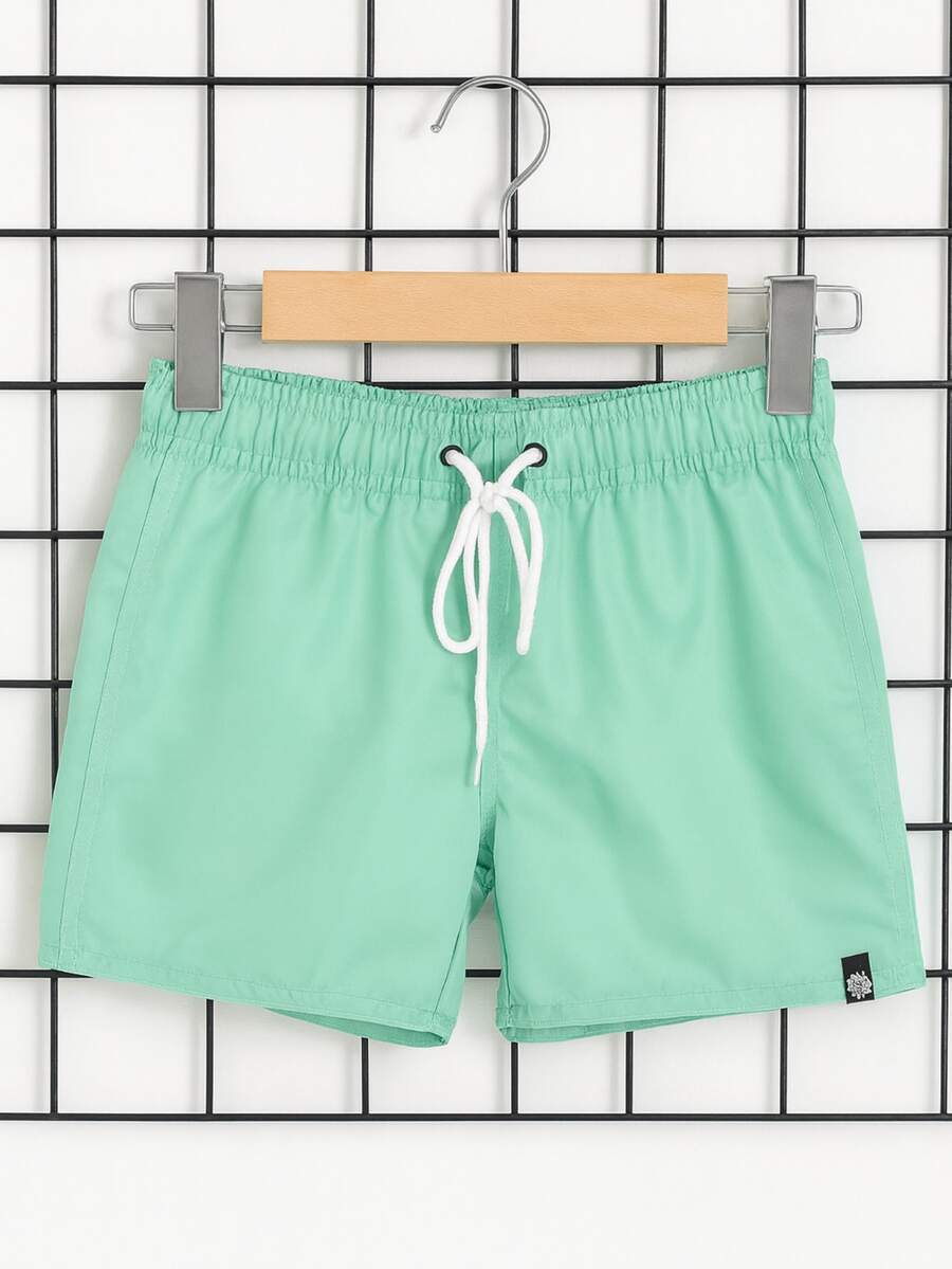 Tactel Elastane Children's Shorts For Boys, Youth, 4 To 14 Years Old, Beach Shorts - Màu xanh bạc hà - Xem 1