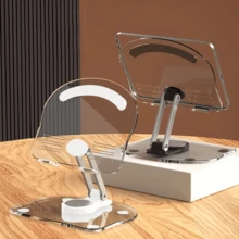 360° Rotation Tablet Desktop Stand Suitable For IPad Pro 9.7 Air 4 5 Mini 6 11 Mi Pad Transparent Acrylic Desktop Phone Stand