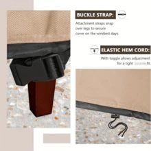 Durable Outdoor Sofa Cover - Heavy Duty 900D Oxford Fabric UV & Wind Resistant Patio Bench Cover With Handles - Fits 70"X30"X24"/35"(H) Loveseat - Stylish Protection For Garden, Patio, & Poolside Furniture,Beach,Summer,Vacation,Holiday,Travel Essential,Going Out Tops,Household Items - Khaki - View 6