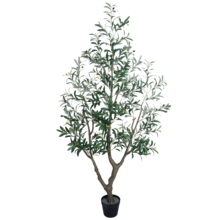 Newly Artificial Olive Tree Fake Plants Indoor Outdoor UV Resistant Faux Olive Tree In Black Pot 6ft 7ft Faux Silk Tree For Modern Home Decor Living Room Office Patio Balcony - 綠色 - 查看 11