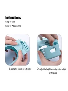 可调节鞋架，节省空间的双层鞋架，坚固耐用，可放置高跟鞋和运动鞋，整洁时尚的鞋柜，可堆叠鞋盒架，鞋架收纳，节省空间的鞋架，鞋柜 - 彩色 - 查看 5