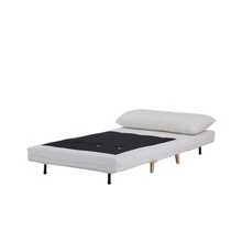 Sofá cama individual plegable compacto color blanco, diseño moderno para sala y dormitorio, mueble funcional, resistente y fácil de combinar y instalar en espacios reducidos - Beis - Ver 8