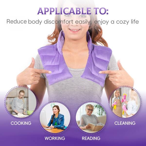 1pc Shoulder, Neck & Waist Warmer, Warm Neck Scarf For Elderly & Women, Suitable For Winter And As Holiday Gift, Purple