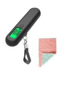 [Hot ]1PC Practical Portable Handheld Scale - Non-Gravity Electronic Scale - Fishing Scale - Digital Electronic Scale - Baggage Scale - LCD Green Background High-Definition Display - 50KG/110LB Large Range - Multiple Function Keys