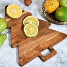 Bandeja Criativa, Permanente, Prato Árvore de Natal, Decoração de Natal, Lanches, Doces, Guloseimas, Bandeja de Servir Frutas, Tábua de Queijos de Madeira, Adequada para Sobremesas, Frutas e Café, Elegante Serviço de Halloween, Ação de Graças, Natal, Páscoa, Ideia de Presente de Decoração de Natal, Lembrancinha de Festa, Decoração de Outono para Casa