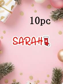 5/10/20 Miếng dán nhãn nền trắng họa tiết Giáng sinh tùy chỉnh, Nhãn dán tên và văn bản Giáng sinh cá nhân hóa, Nhãn dán quà tặng Giáng sinh cá nhân hóa - Nhiều màu - Xem 15