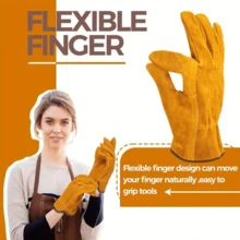 Cow Split Leather Work Gloves – Heavy Duty Safety Gloves For Construction, Farming, Gardening, And Industrial Use