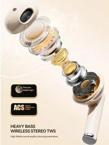 Wireless Earphones With LED Display, Bluetooth 5.3, Low Latency Gaming Mode, Hi-Fi Sound, Long Battery, Touch Control