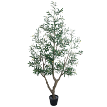 Newly Artificial Olive Tree Fake Plants Indoor Outdoor UV Resistant Faux Olive Tree In Black Pot 6ft 7ft Faux Silk Tree For Modern Home Decor Living Room Office Patio Balcony - 綠色 - 查看 12