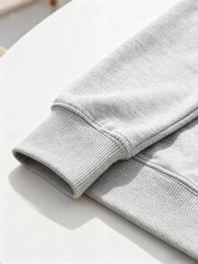 Michigan Football Hoodless Sweatshirt, Michigan, College Game Day Hoodless Sweatshirt, Michigan Bow Hoodless Sweatshirt, Michigan Coquette, Michigan College Hoodless Sweatshirt - 灰色 - 查看 5