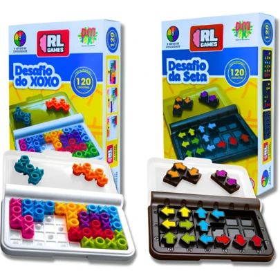 Kit 2 Jogos Sensoriais 120 Desafios Xoxo E Seta Treina Foco