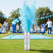 Confetti Popper For Parties - Blue Gender Reveal Confetti To Announce Reveal Parties, Perfect For Celebration Surprises & Photo Moments - Blue - View 4