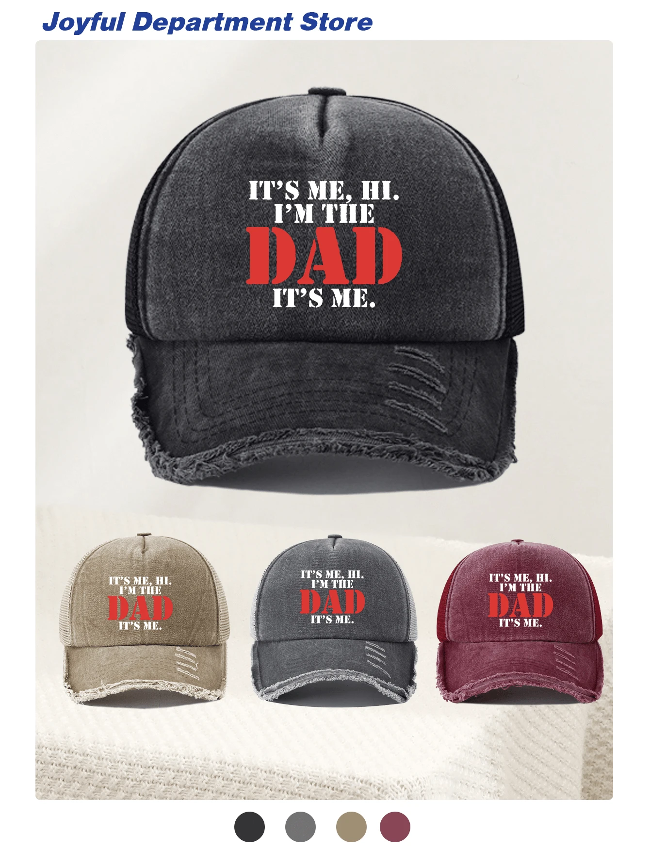 1pc Washed Distressed Baseball Cap, Fashionable Casual Versatile , Unisex Essential Fashion Item, Suitable For All Seasons