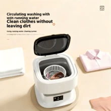 Mini máquina de lavar portátil de 11,5 litros, dedicada a roupas íntimas, lavagem e secagem automáticas, 3 modos de temporizador inteligentes, esterilização dupla, design compacto.